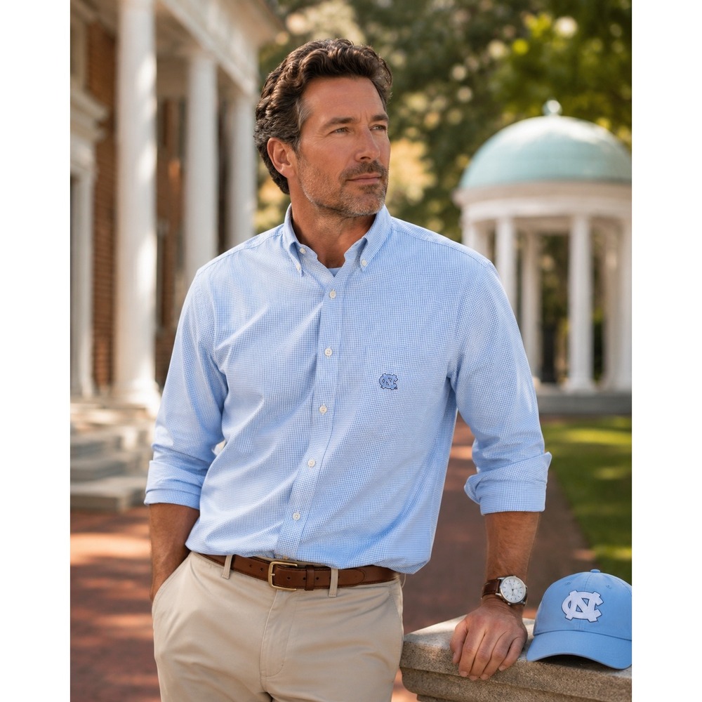 Crable Sportswear UNC North Carolina Tar Heels Button Down Shirt Mens XXL
